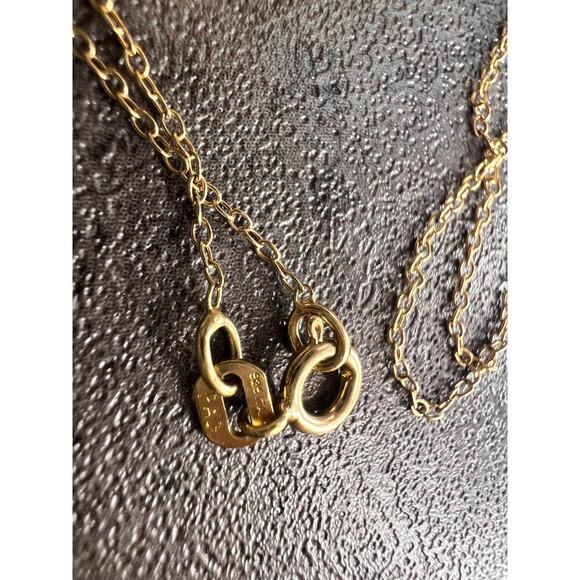 Butterfly CZ pendant in YG over sterling silver with 18 inch chain - Picture 3 of 13